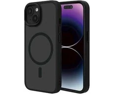 ScreenArmor MagAir Case Apsauginis MagSafe Dėklas Apple iPhone 15 juodos spalvos