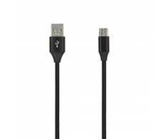 SEEK TOTI USB A to Micro USB, 2m Braided cable 2A, Juodas