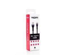 SEEK TOTI USB A to Type-C, 2m Braided Cable 3A, Juodas