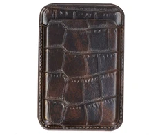 Selencia Croco kortelių dėklas su MagSafe – Choco Brown
