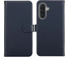 Selencia natūralios odos atverčiamas dėklas, skirtas Samsung Galaxy A18 (4G) / A17 (4G/5G) – Mėlynas