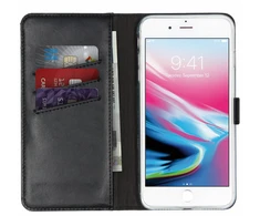 Selencia natūralios odos atverčiamas dėklas, skirtas iPhone 8 Plus / 7 Plus – juodas