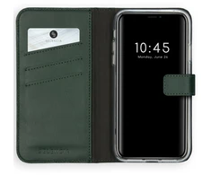 Selencia natūralios odos atverčiamas dėklas, skirtas iPhone 11 – žalias