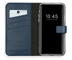 Selencia natūralios odos atverčiamas dėklas, skirtas iPhone 11 – Mėlynas