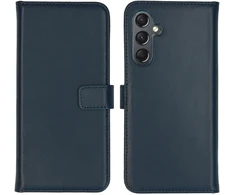 Selencia natūralios odos atverčiamas dėklas, skirtas Samsung Galaxy A25 (5G) – mėlynas