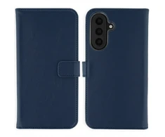 Selencia natūralios odos atverčiamas dėklas, skirtas Samsung Galaxy A57 (5G) – tamsiai mėlynas