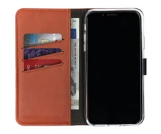 Selencia natūralios odos atverčiamas dėklas, skirtas iPhone Xr – rudas