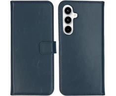 Selencia natūralios odos atverčiamas dėklas, skirtas Samsung Galaxy A55 – tamsiai mėlynas