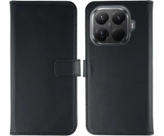 Selencia natūralios odos atverčiamas dėklas, skirtas Xiaomi 15T Pro – juodas
