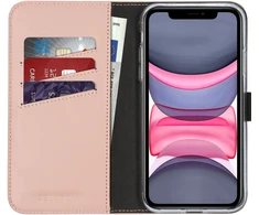 Selencia natūralios odos atverčiamas dėklas, skirtas iPhone 11 – Dusty Rožinė