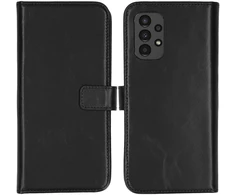 Selencia natūralios odos atverčiamas dėklas, skirtas Samsung Galaxy A13 (4G) – juodas