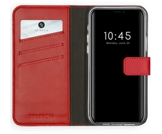 Selencia natūralios odos atverčiamas dėklas, skirtas iPhone 12 Pro Max – Raudonas