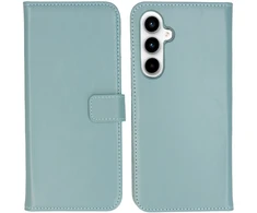 Selencia natūralios odos atverčiamas dėklas, skirtas Samsung Galaxy A55 – Air Mėlyna