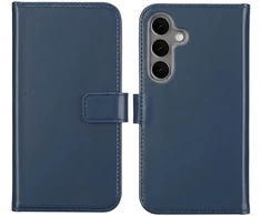 Selencia natūralios odos atverčiamas dėklas, skirtas Samsung Galaxy S25 Plus – Mėlynas