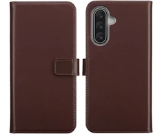 Selencia natūralios odos atverčiamas dėklas, skirtas Samsung Galaxy A18 (4G) / A17 (4G/5G) – rudas