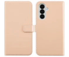 Selencia natūralios odos atverčiamas dėklas, skirtas Samsung Galaxy A36 / A56 – rožinis