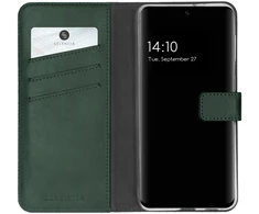 Selencia natūralios odos atverčiamas dėklas, skirtas Samsung Galaxy A32 (5G) – žalias