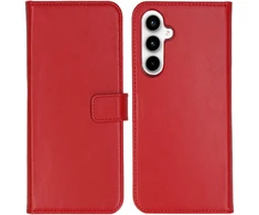 Selencia natūralios odos atverčiamas dėklas, skirtas Samsung Galaxy A55 – raudonas