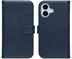 Selencia natūralios odos atverčiamas dėklas, skirtas iPhone 17 – Mėlynas