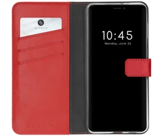 Selencia natūralios odos atverčiamas dėklas, skirtas iPhone 13 Pro – raudonas