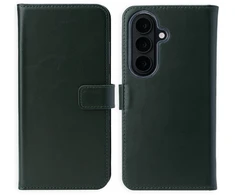 Selencia natūralios odos atverčiamas dėklas, skirtas Samsung Galaxy S26 Plus – žalias