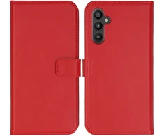 Selencia natūralios odos atverčiamas dėklas, skirtas Samsung Galaxy A34 (5G) – raudonas