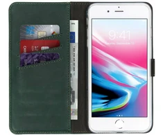 Selencia natūralios odos atverčiamas dėklas, skirtas iPhone 8 Plus / 7 Plus – žalias