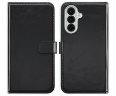 Selencia natūralios odos atverčiamas dėklas, skirtas Samsung Galaxy A36 / A56 – juodas