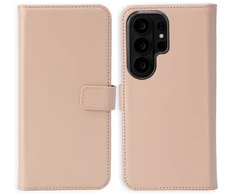 Selencia natūralios odos atverčiamas dėklas, skirtas Samsung Galaxy S26 Ultra – Dusty Rožinė