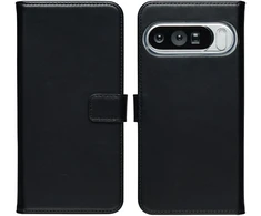 Selencia natūralios odos atverčiamas dėklas, skirtas Google Pixel 10 Pro XL – juodas