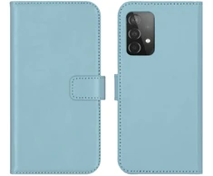 Selencia natūralios odos atverčiamas dėklas, skirtas Samsung Galaxy A52(s) (5G/4G) – Air Mėlyna