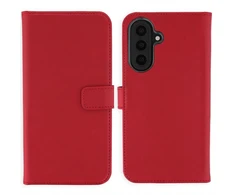 Selencia natūralios odos atverčiamas dėklas, skirtas Samsung Galaxy A57 (5G) – raudonas