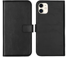 Selencia natūralios odos atverčiamas dėklas, skirtas iPhone 11 – Juodas