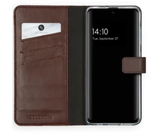 Selencia natūralios odos atverčiamas dėklas, skirtas Samsung Galaxy A51 – rudas