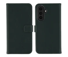 Selencia natūralios odos atverčiamas dėklas, skirtas Samsung Galaxy A57 (5G) – žalias