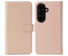 Selencia natūralios odos atverčiamas dėklas, skirtas Samsung Galaxy S26 Plus – Dusty Rožinė