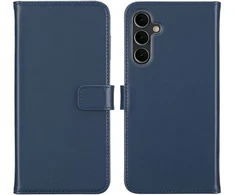 Selencia natūralios odos atverčiamas dėklas, skirtas Samsung Galaxy A16 – mėlynas