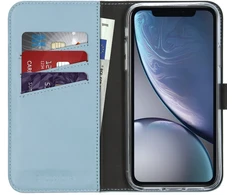 Selencia natūralios odos atverčiamas dėklas, skirtas iPhone Xr – Air Mėlyna