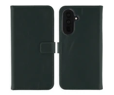 Selencia natūralios odos atverčiamas dėklas, skirtas Samsung Galaxy A37 (5G) – žalias