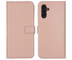 Selencia natūralios odos atverčiamas dėklas, skirtas Samsung Galaxy A13 (5G) / A04s – Dusty Rožinė