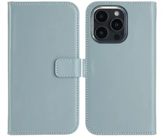 Selencia natūralios odos atverčiamas dėklas, skirtas iPhone 16 Pro – Air Mėlyna