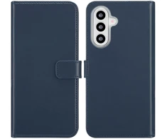 Selencia natūralios odos atverčiamas dėklas, skirtas Samsung Galaxy A26 – mėlynas