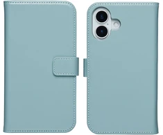 Selencia natūralios odos atverčiamas dėklas, skirtas iPhone 17 – Air Mėlyna