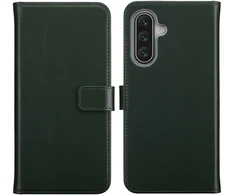 Selencia natūralios odos atverčiamas dėklas, skirtas Samsung Galaxy A18 (4G) / A17 (4G/5G) – žalias