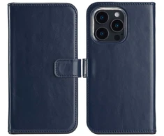 Selencia natūralios odos atverčiamas dėklas, skirtas iPhone 16 Pro Max – Mėlynas