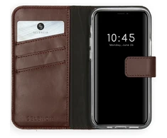 Selencia natūralios odos atverčiamas dėklas, skirtas iPhone 12 Mini – rudas