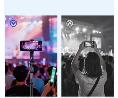Selfie stick Orico SPM215 tripod 1/4" for phone camera with 360-degree rotation Bluetooth 5.2 – juodos spalvos