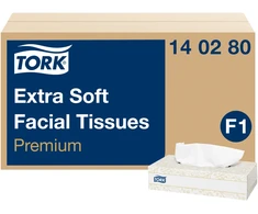Servetėlės veidui Tork Premium Facial F1 (140280), 2 sluoksniai, baltos spalvos, 100 vnt, dėžutėje