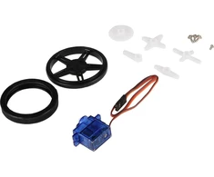 Servo variklis 1.5kg/cm (6V) 360° sukimo kampo FS90R su ratuku JOY-IT