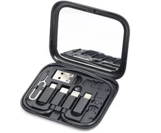 Setty kelioninis adapterių rinkinys 11 viename AD-S11-01 juodas